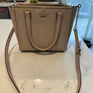 Kate Spade Leather Shoulder Bag Beige